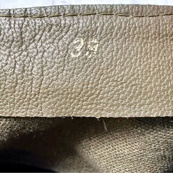 CH Carolina Herrera Olive Green Open-toed Bootie Wedges- Size 8.5 - Picture 13 of 14